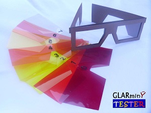 Macular degeneration glasses - Blue light filter Tester kit
